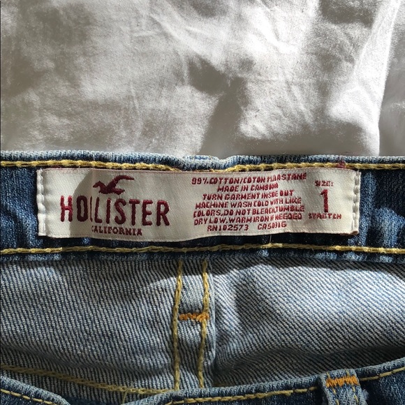 Denim Hollister Shorts Size 1 - Picture 3 of 3